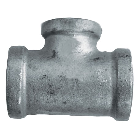 Jones Stephens 1in. x 1in. x 3/4in. Galvanized Iron Reducing Tee, Banded G4600159